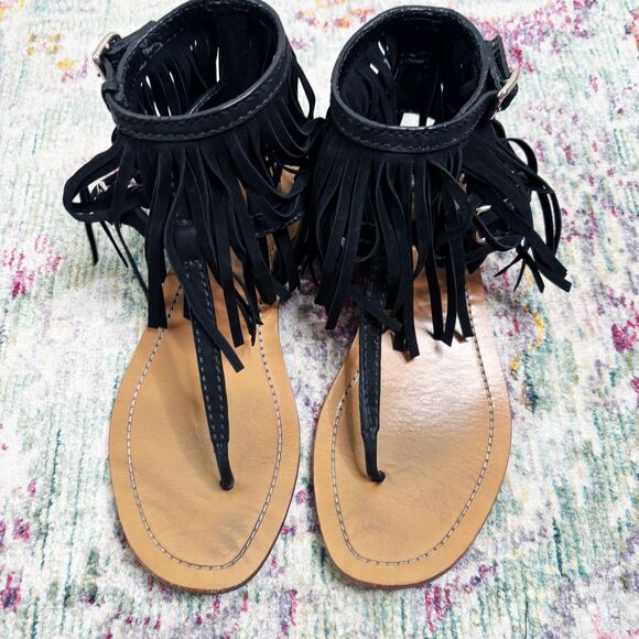 Prada Suede Frindge Sandals - Picture 5 of 12